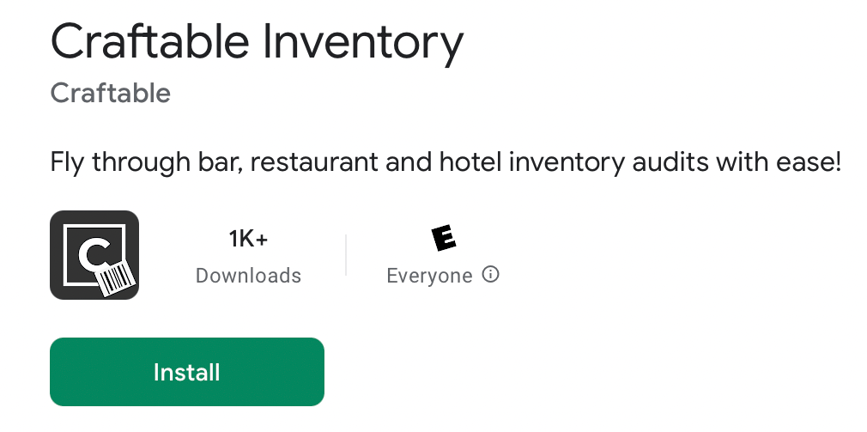 Craftable Inventory INVENTORY APP