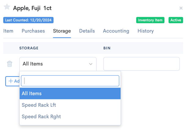 Storage Location Numbers ASSIGNING INDIVIDUAL ITEMS TO STORAGE AREAS