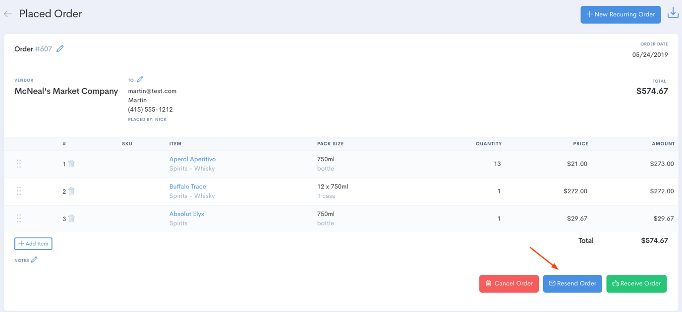 Order Update Example UPDATING AND PLACING ORDERS