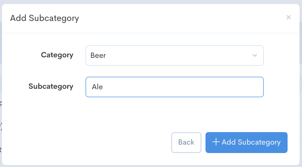 Managing Item Categories Subcategories