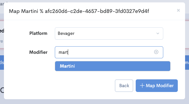 POS MODIFIER MAPPING